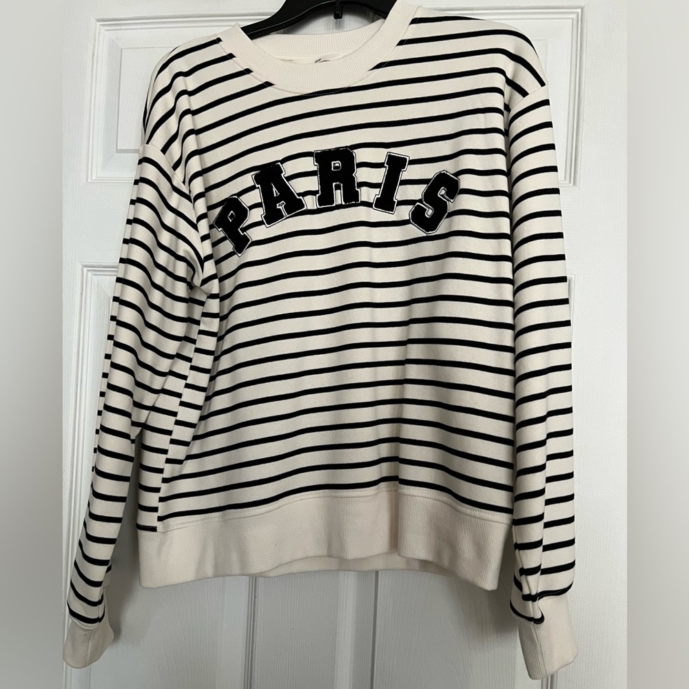 H&M Paris striped top
